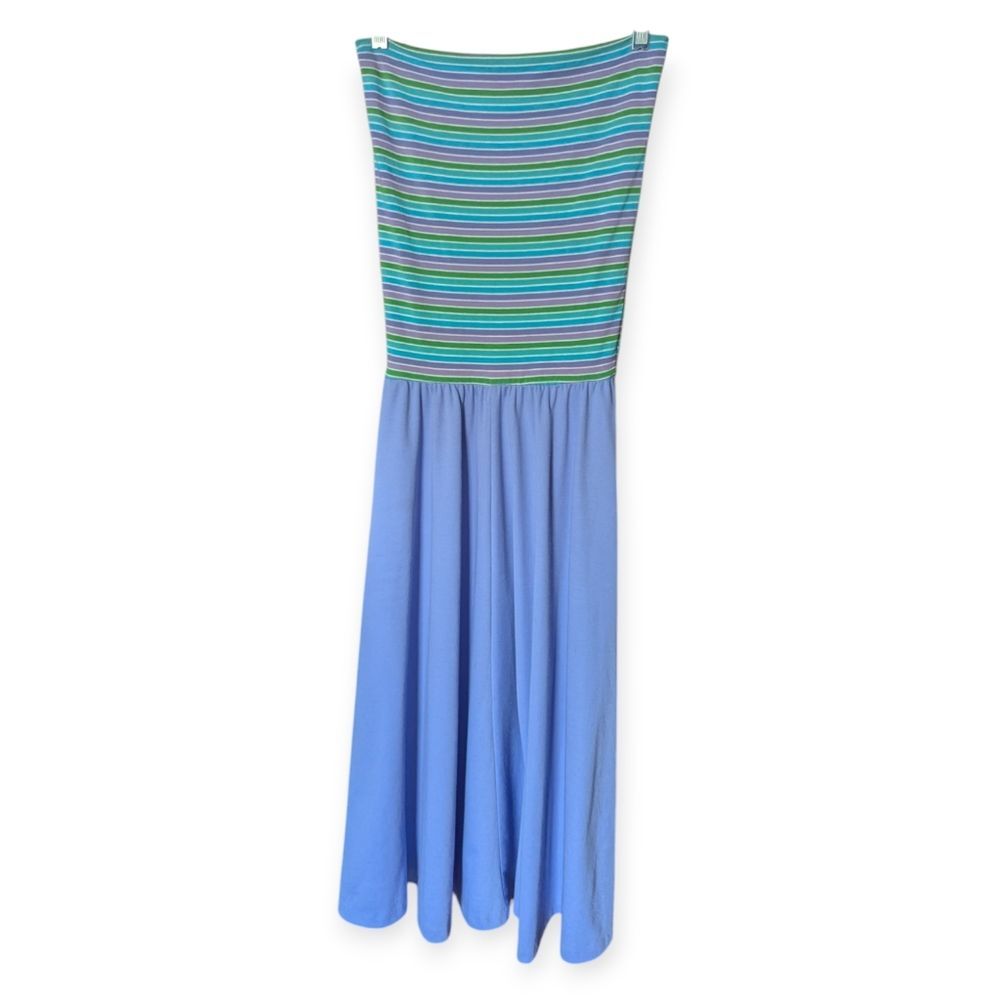 Vintage 1980s strapless midi dress